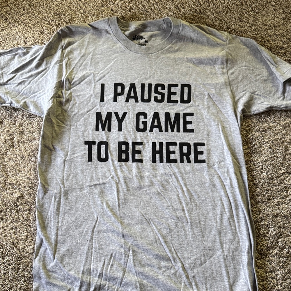 Arbor Gray Gaming Tee with Black Text